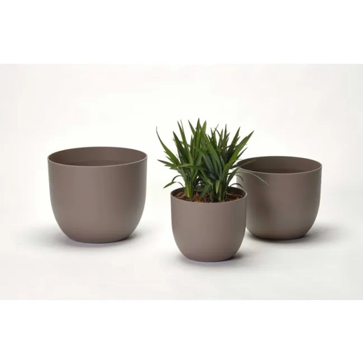 EURO3PLAST - Macetero de plástico reciclado 35x28 cm color óxido