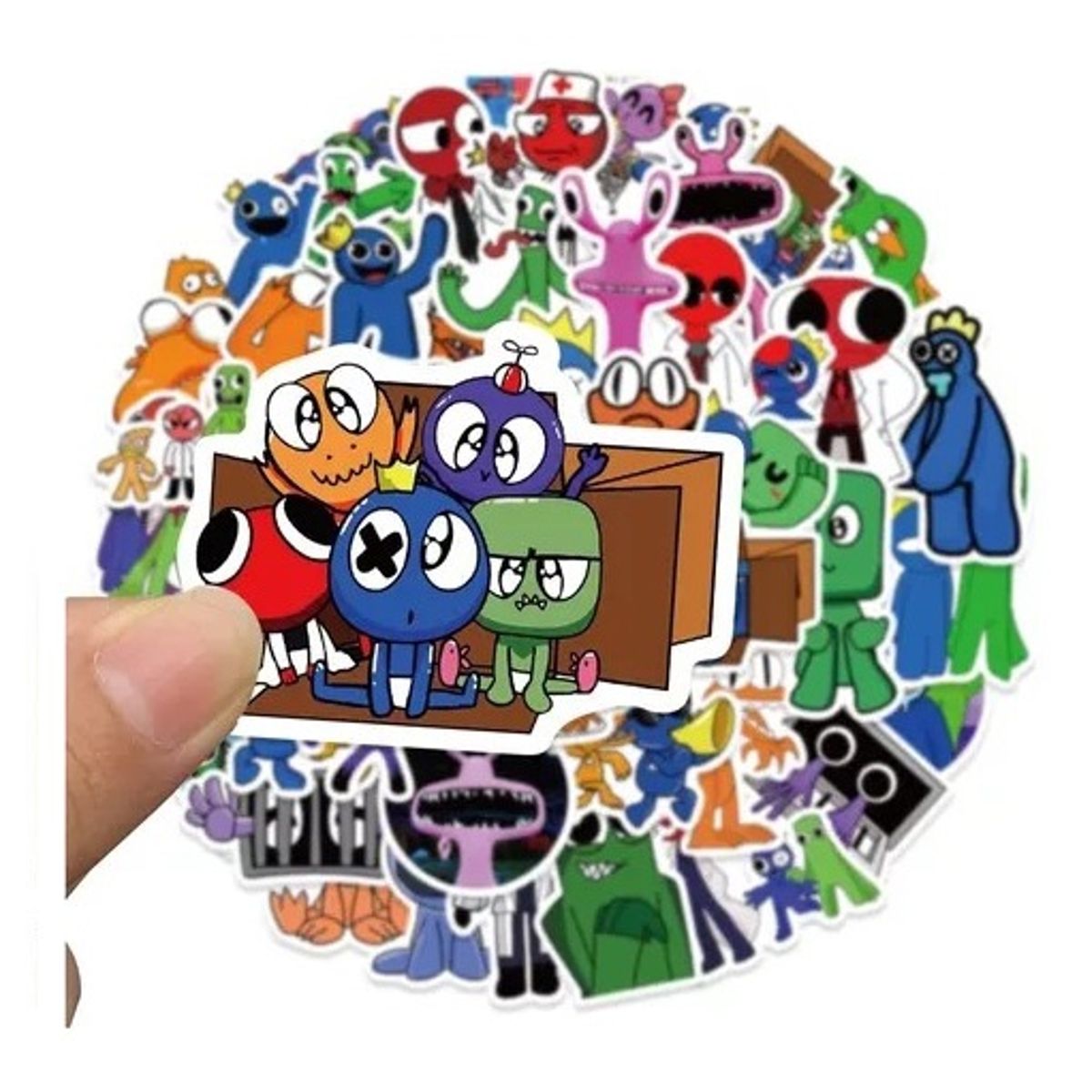 GARSIL - 50 Stickers De Rainbow Friends Roblox - Etiquetas Autoadhesivas