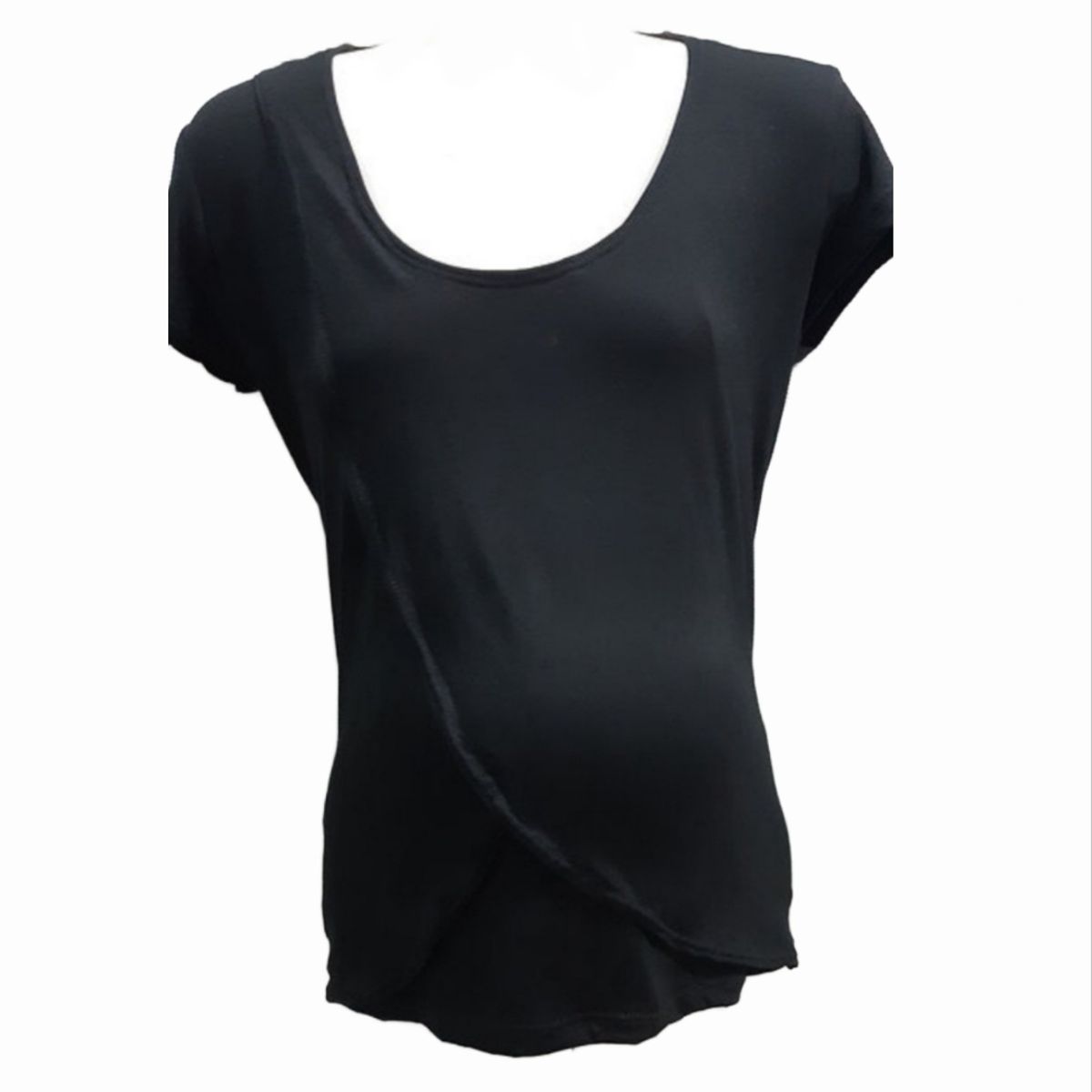 DMOM - Polera Maternal y Lactancia en Capas color Negro