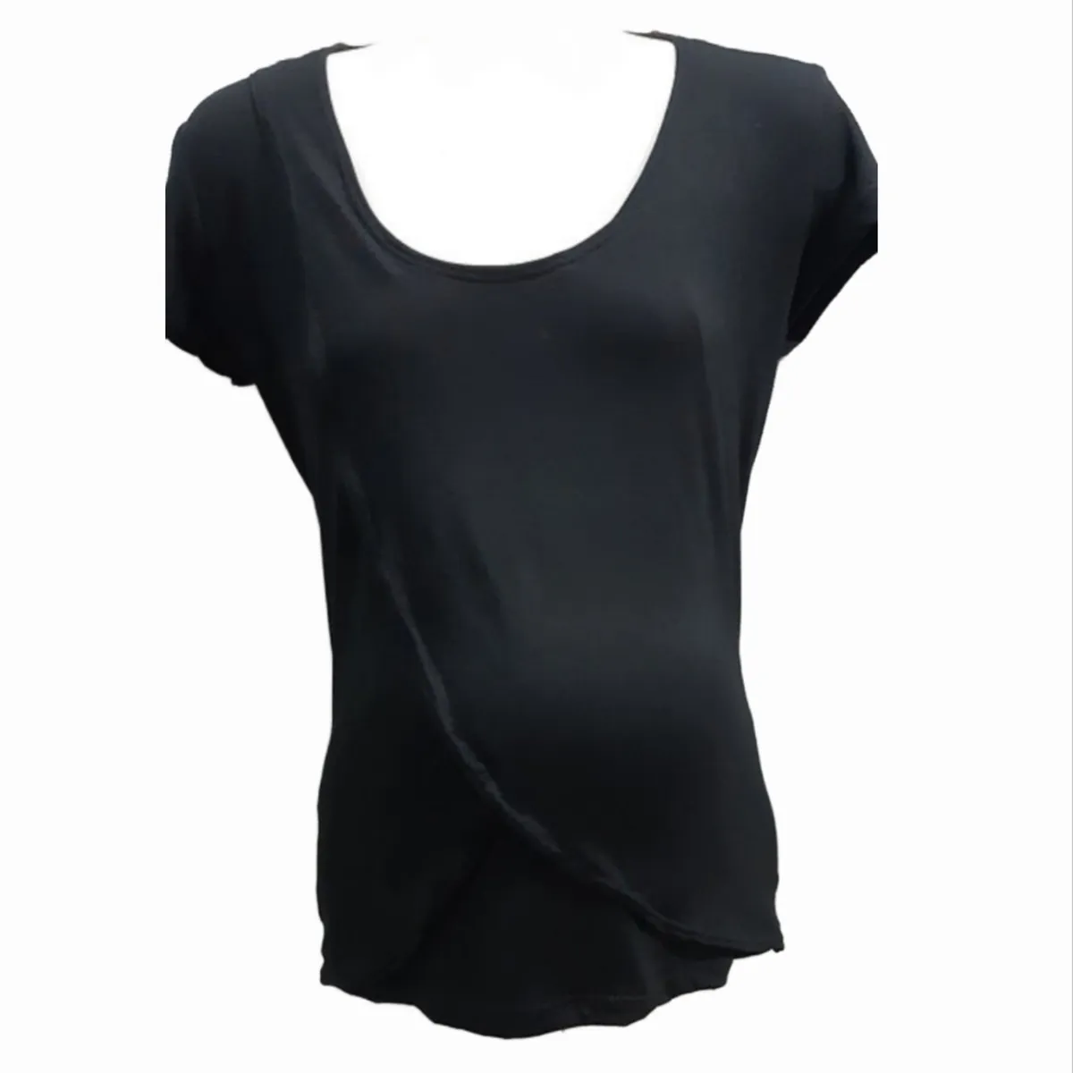 DMOM - Polera Maternal y Lactancia en Capas color Negro