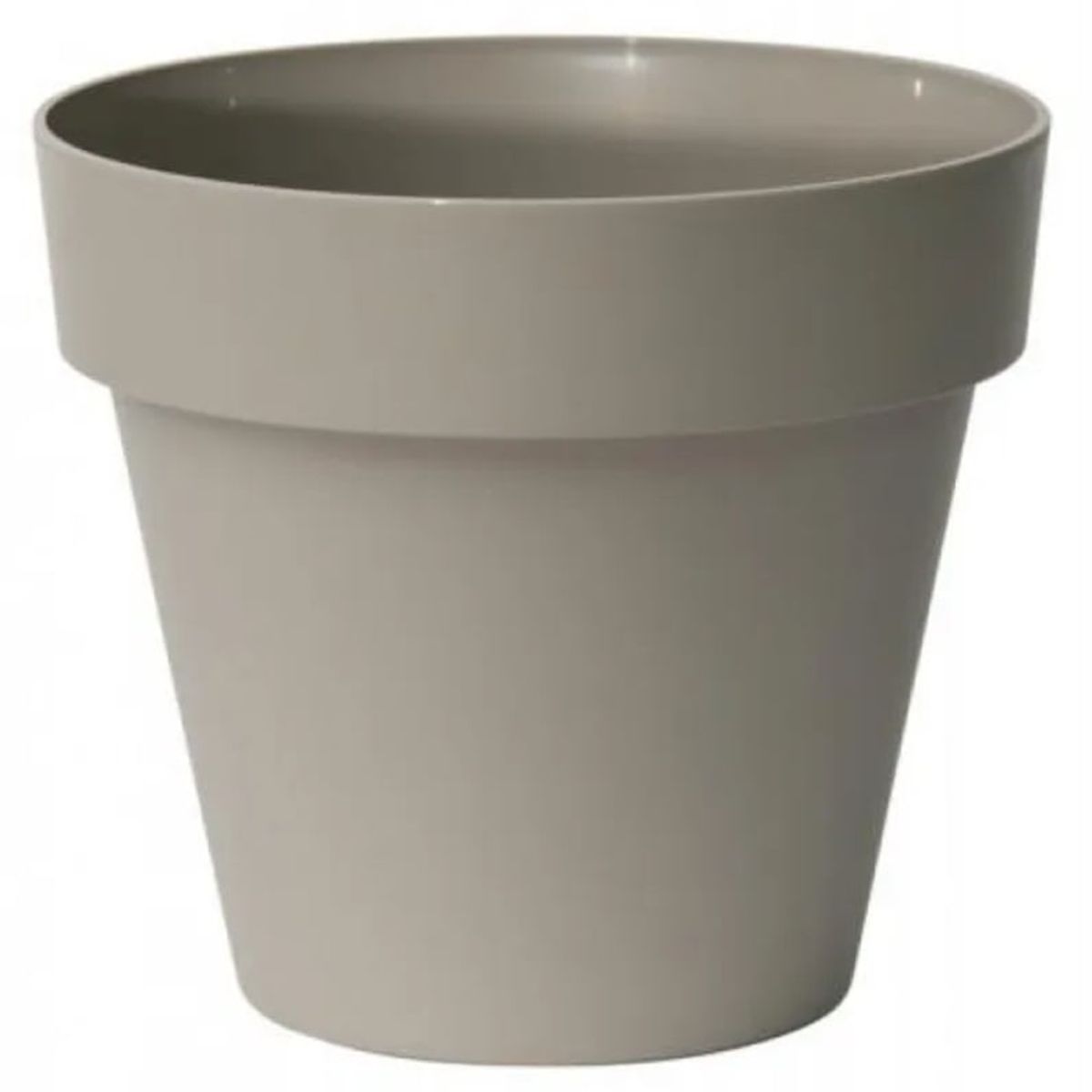 EURO3PLAST - Macetero de plástico con plato 40x36 cm color Arena