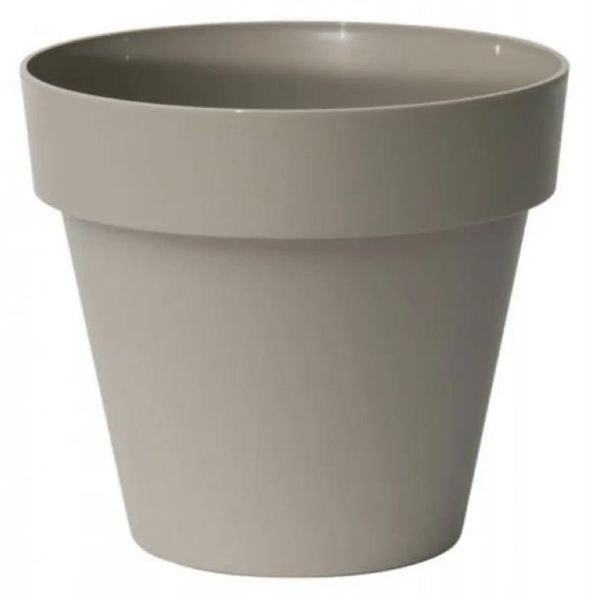 EURO3PLAST - Macetero de plástico con plato 40x36 cm color Arena