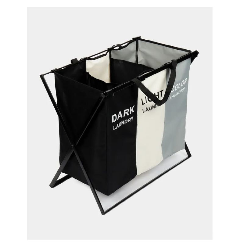 GENERICO - Cesta Para Ropa Sucia Plegable 3 División