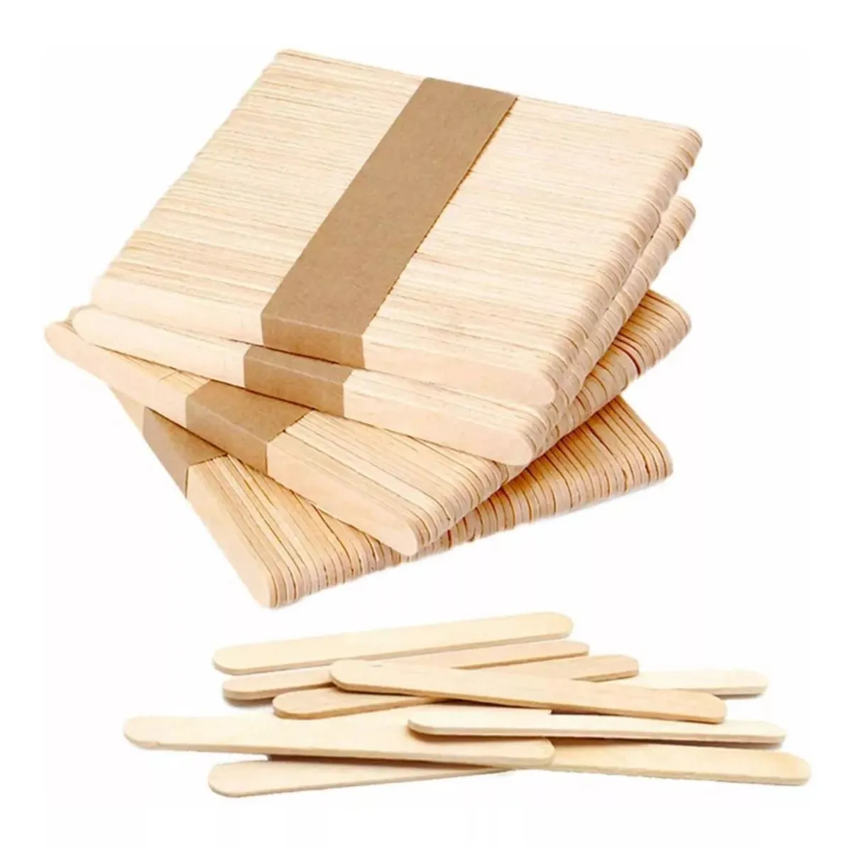 GENERICO - Pack 50 Pcs Palitos De Helado Palitos Didácticos Naturales