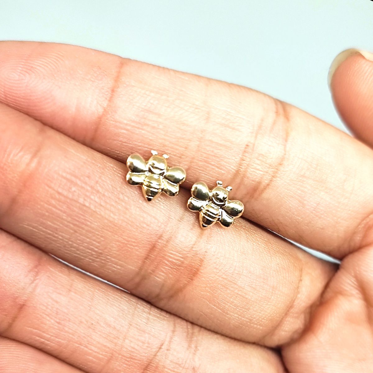 COGGIOLA - Aros Abeja Mini Enchapado Oro 18K