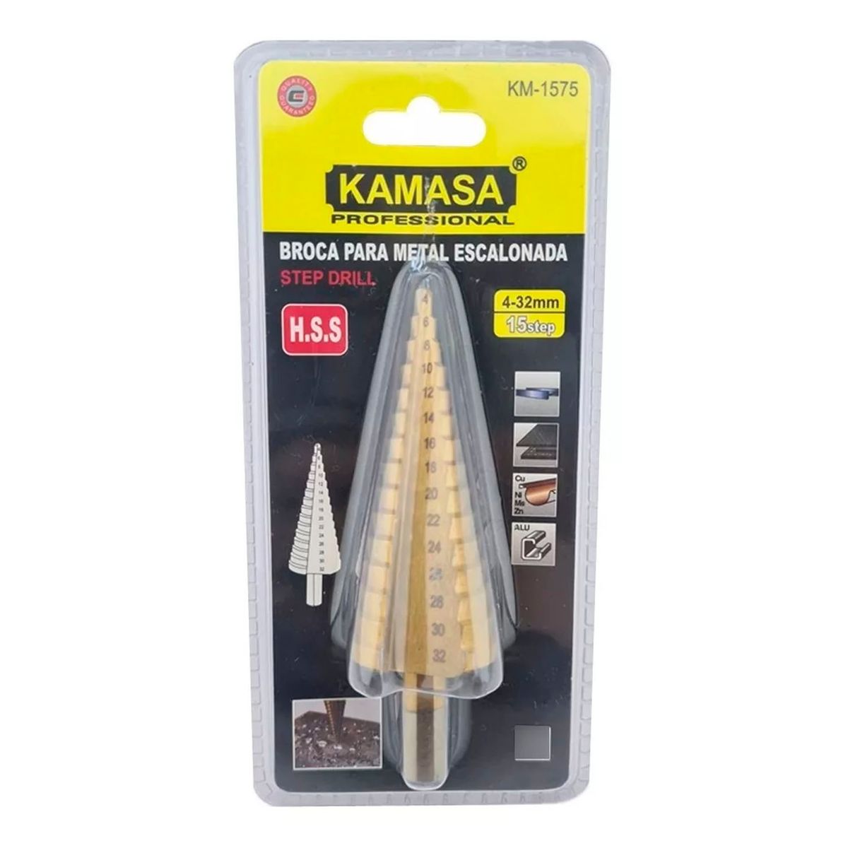 KAMASA - Broca Pino Escalonada 4 - 32 Mm Kamasa Km1575
