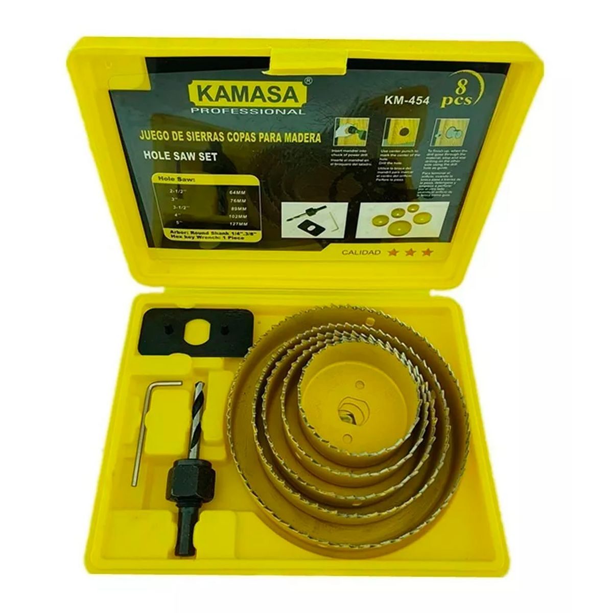 KAMASA - Juego De Hoja De Sierra Copas 8 Piezas Kamasa