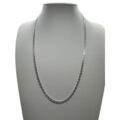 GENERICO - Cadena Plata Fina Hombre Italiana 925 Ojo De Tigre