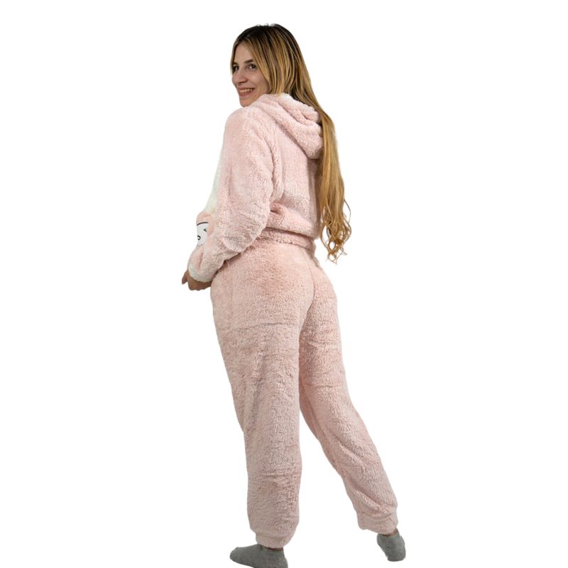 MEDIA LUNA - Pijama Mujer Polar Sherpa Diseño con Capucha
