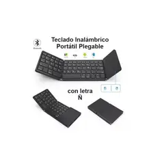 GENERICO - Mini Teclado Inalámbrico Portátil Plegable Con Letra Ñ