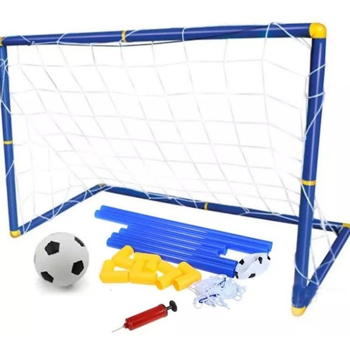 GENERICO - Pack X2 Set Arco Futbol Armable  Pelota  Bombin