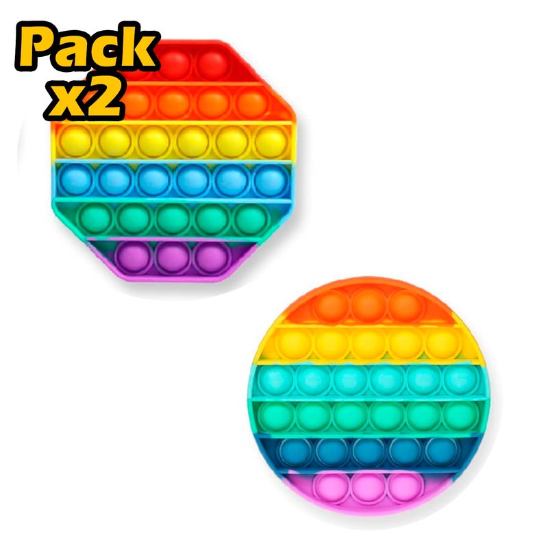 GENERICO - Pack X2 Popit Fidget Juguete Sensorial Antiestress