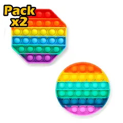GENERICO - Pack X2 Popit Fidget Juguete Sensorial Antiestress
