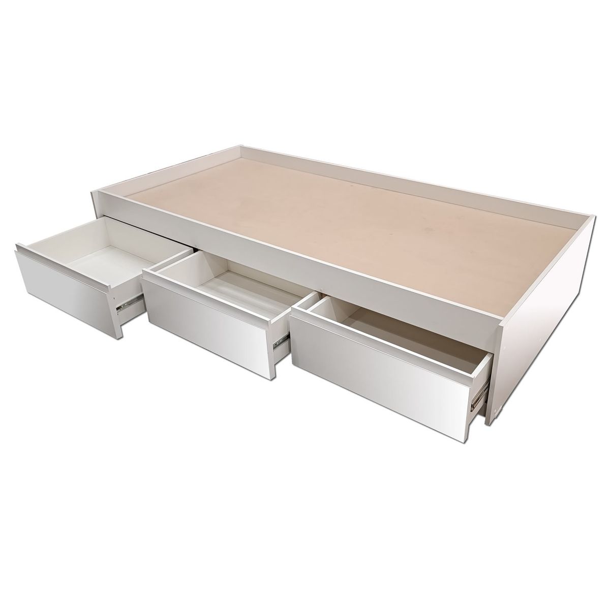 DECORACION CREATIVA - Cama Infantil - Montessori 3 Cajones 1 Pza Blanca