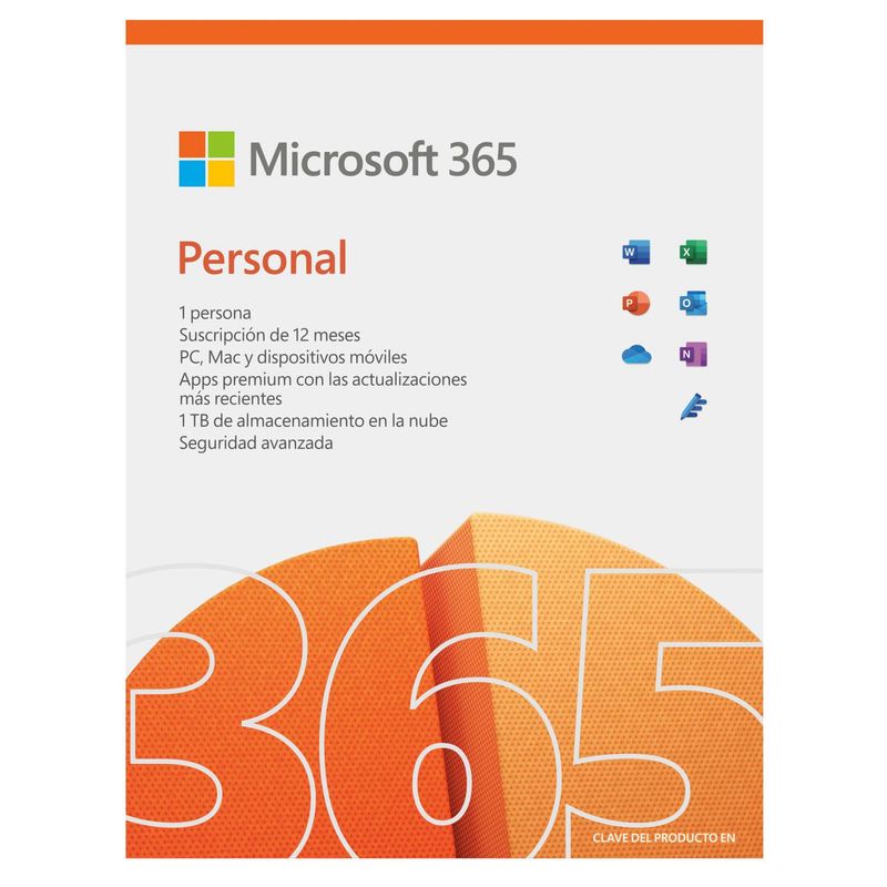 GENERICO - Microsoft 365 Personal 1 Persona Suscripción 12 Meses