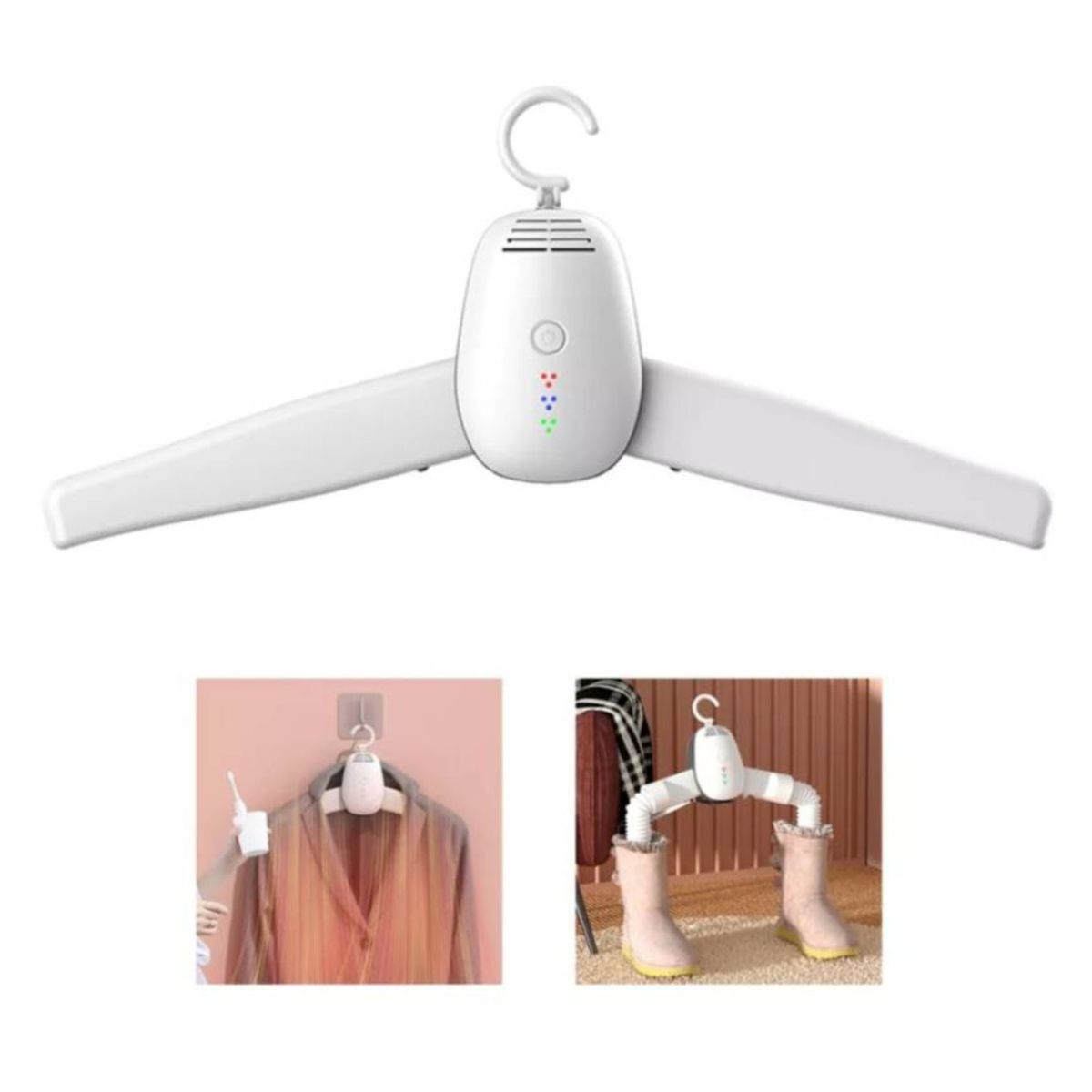 IMPORTCLICK - Secador Ropa Zapatillas Eléctrico Portátil Colgante - Blanco