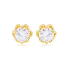 JB JOYAS BARON - Aros de Oro 18kt Circon de 5mm con Seis grifas