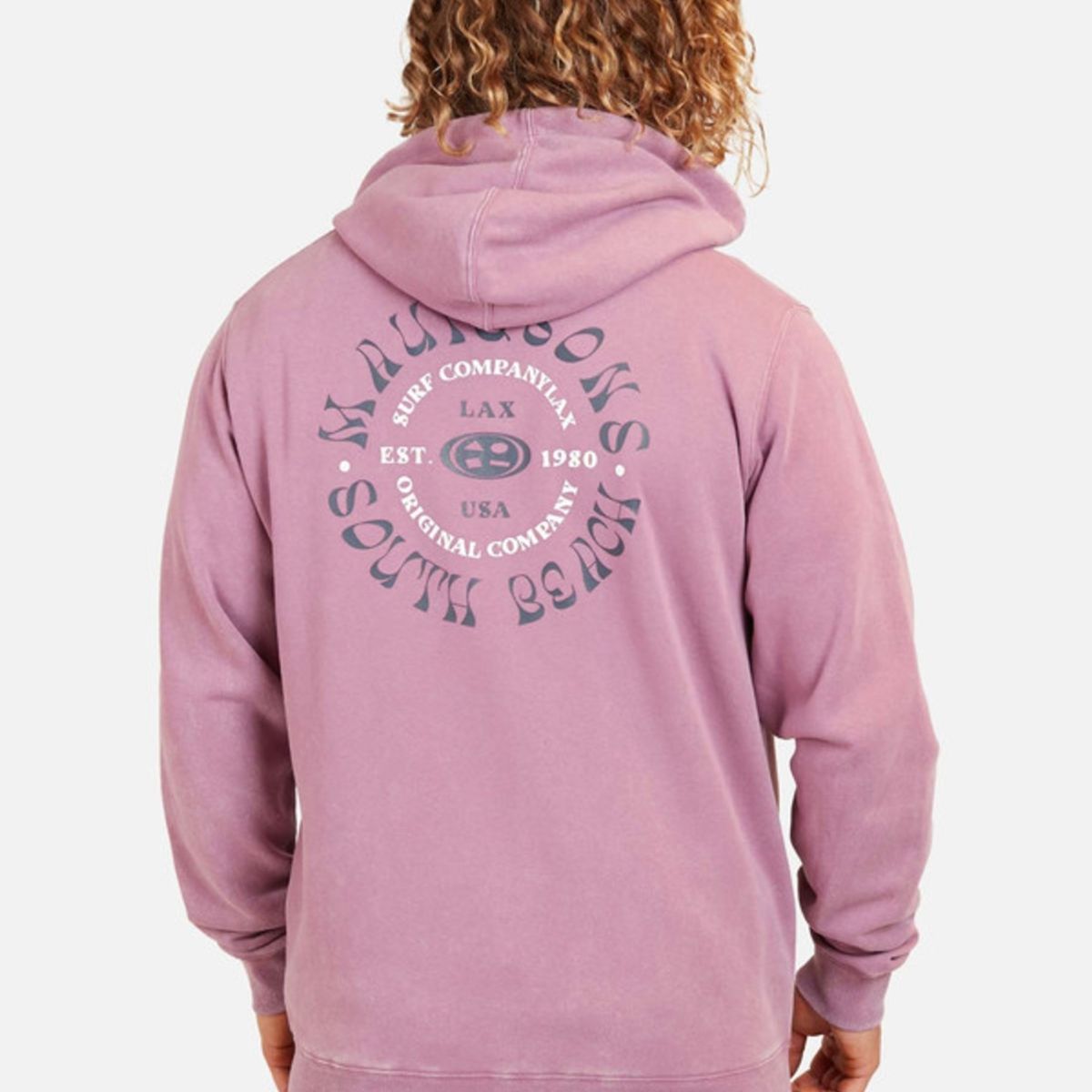 MAUI AND SONS - Poleron South Beach Hombre Burdeo