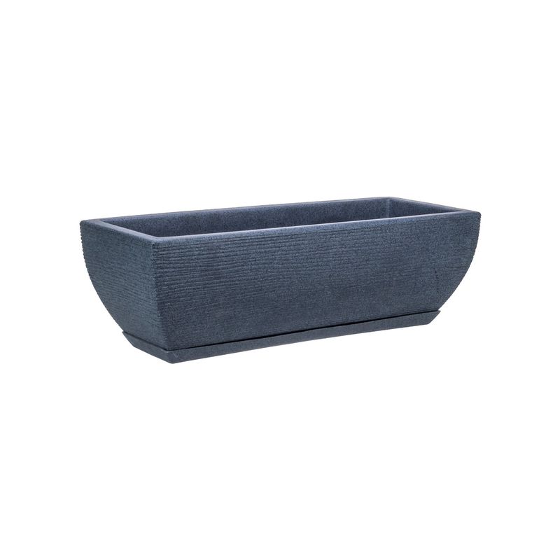 FLORIDIS - MACETERO FLORIDIS GRAFITO JARDINERA 16CM ALTO CON PLATO