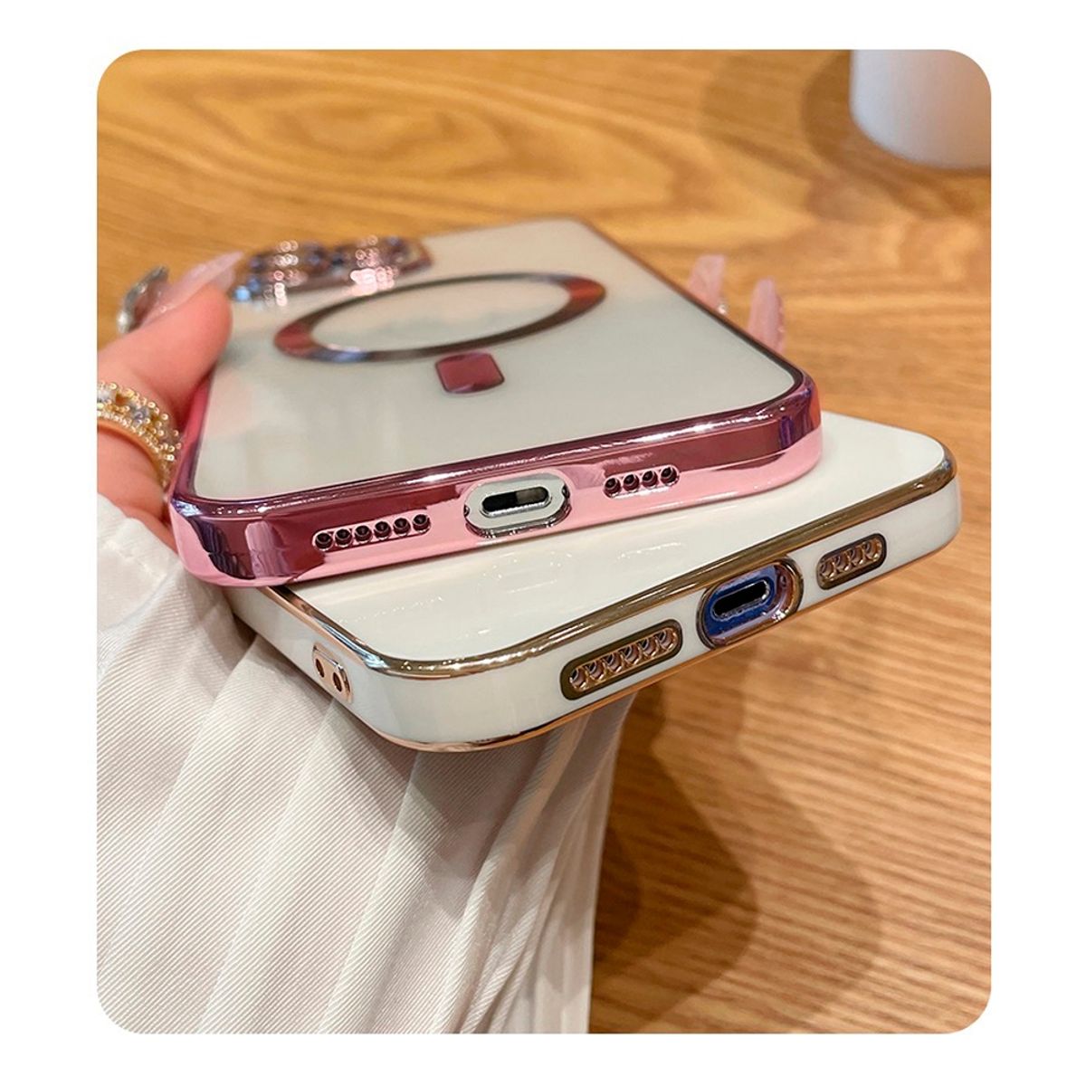 GENERICO - Carcasa Magsafe Para iPhone 13 Dorado
