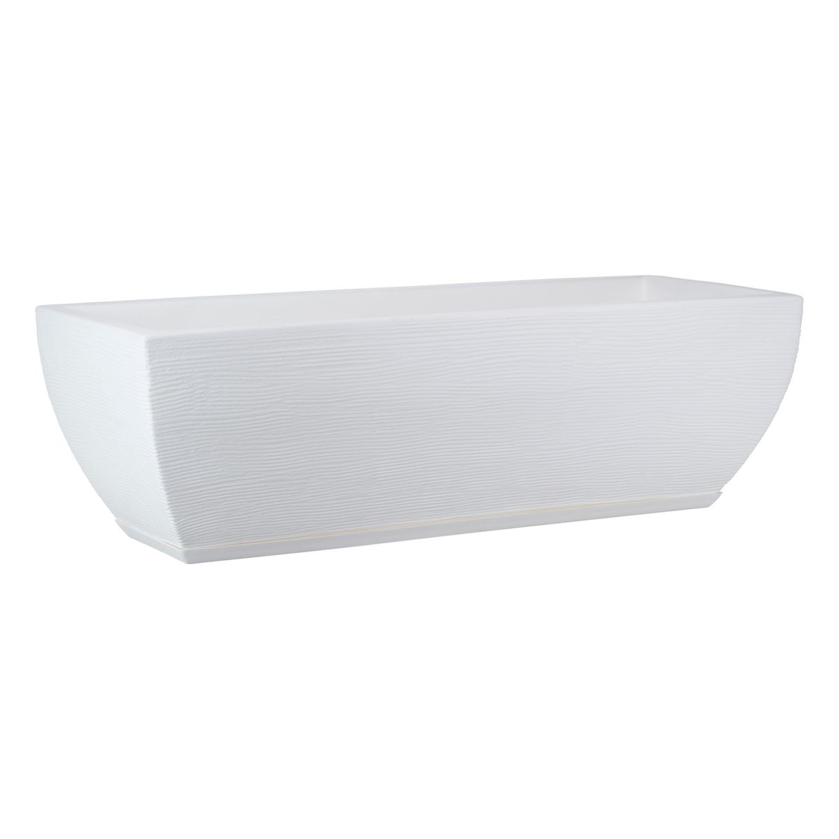 FLORIDIS - MACETERO FLORIDIS BLANCO JARDINERA 25CM ALTO CON PLATO