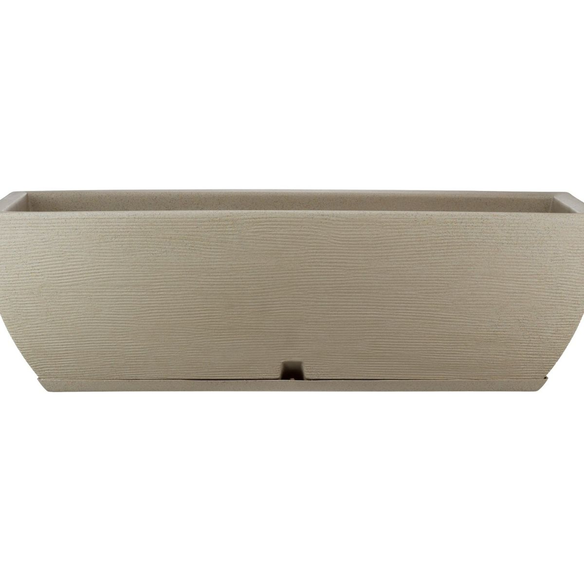 FLORIDIS - MACETERO FLORIDIS BEIGE EFECTO PIEDRA 25CM ALTO CON PLATO