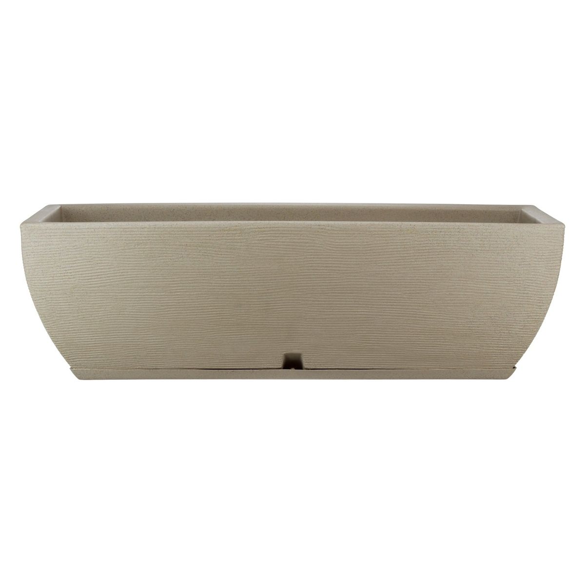 FLORIDIS - MACETERO FLORIDIS BEIGE EFECTO PIEDRA 25CM ALTO CON PLATO