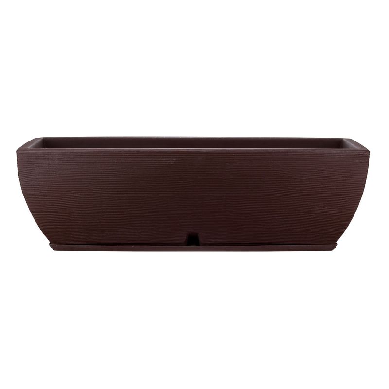 FLORIDIS - MACETERO FLORIDIS MARRON JARDINERA 25CM ALTO CON PLATO
