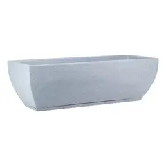 FLORIDIS - MACETERO GRIS CLARO JARDINERA 25CM ALTO CON PLATO