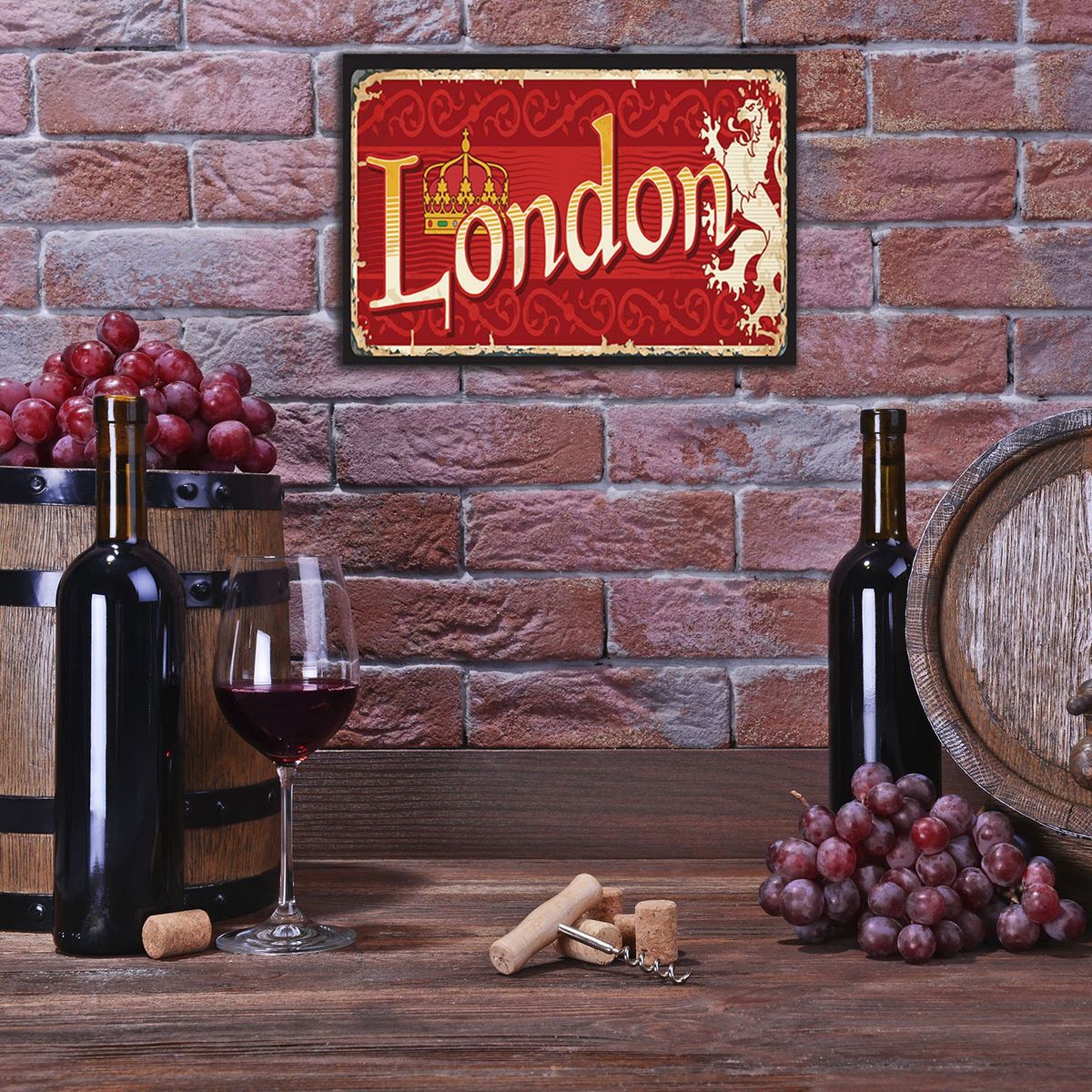 GENERICO - Cartel de Metal Vintage Ciudad Londres LM23