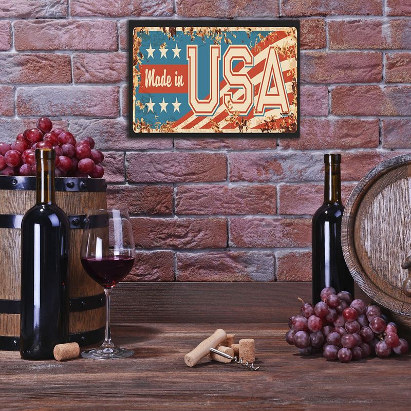 GENERICO - Cartel de Metal Vintage Pais USA LM14