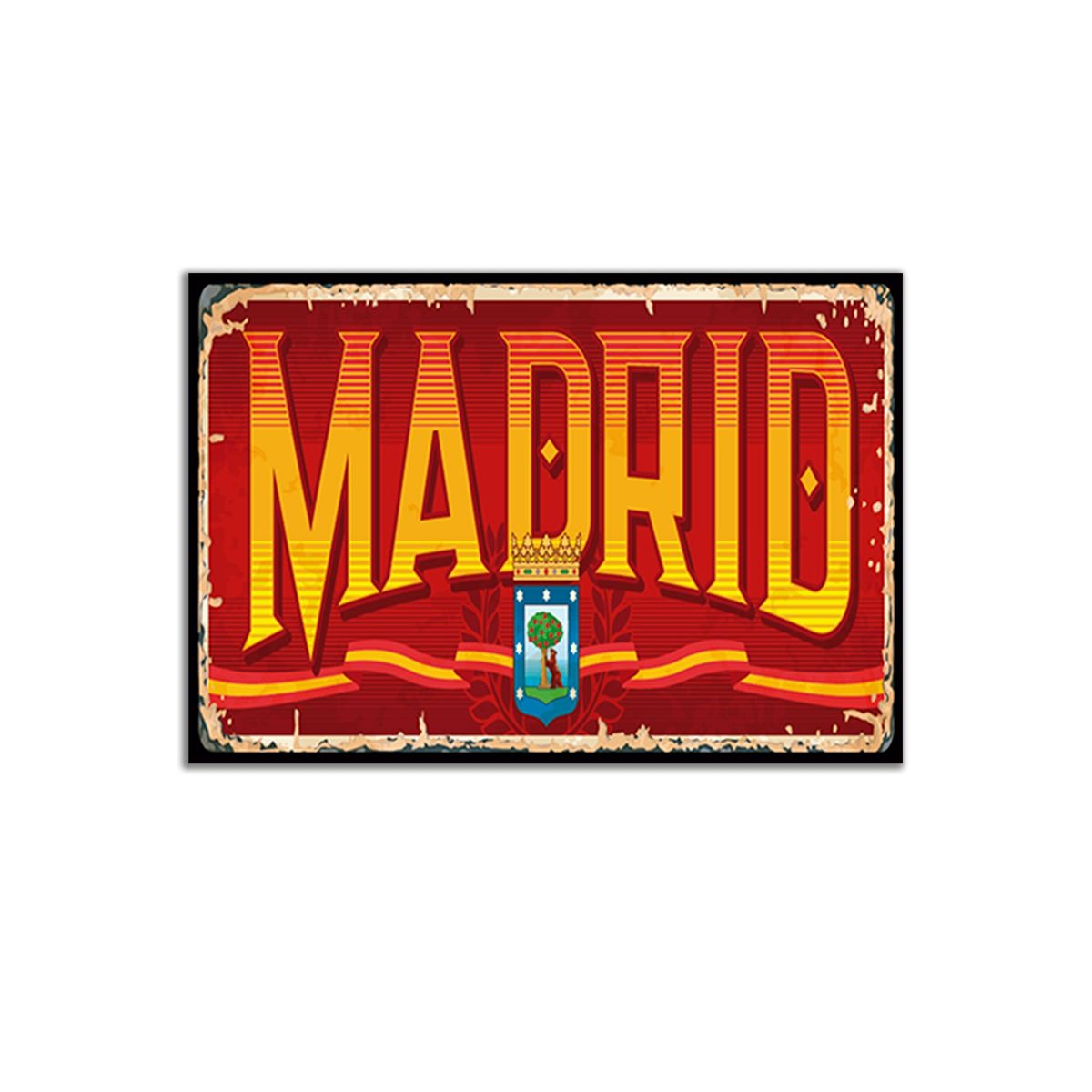 GENERICO - Cartel de Metal Vintage Ciudad Madrid LM11