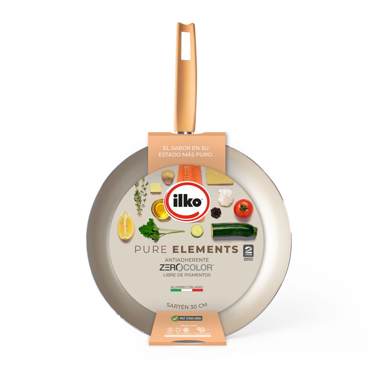 ILKO - SARTEN 30CM PURE ELEMENTS DAMASCO