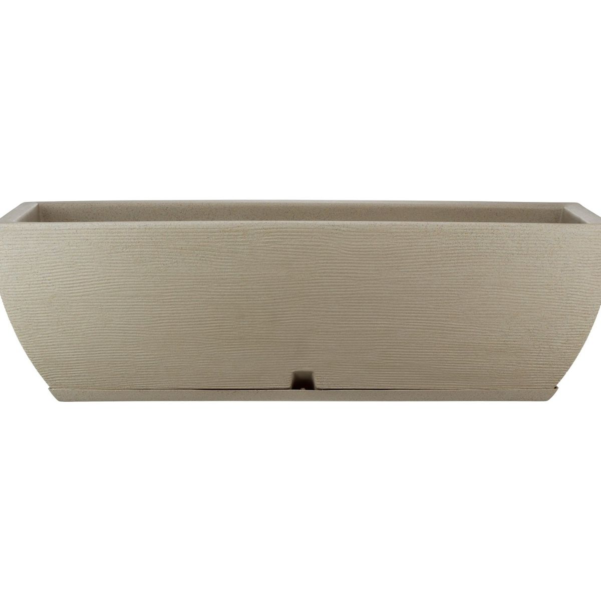 FLORIDIS - MACETERO FLORIDIS BEIGE EFECTO PIEDRA 27CM ALTO CON PLATO