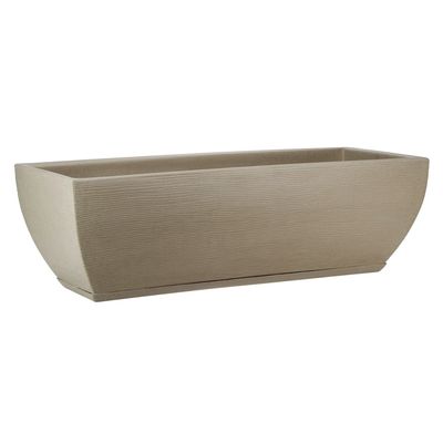 Imagen 2 del producto MACETERO BEIGE EFECTO PIEDRA 27CM ALTO CON PLATO