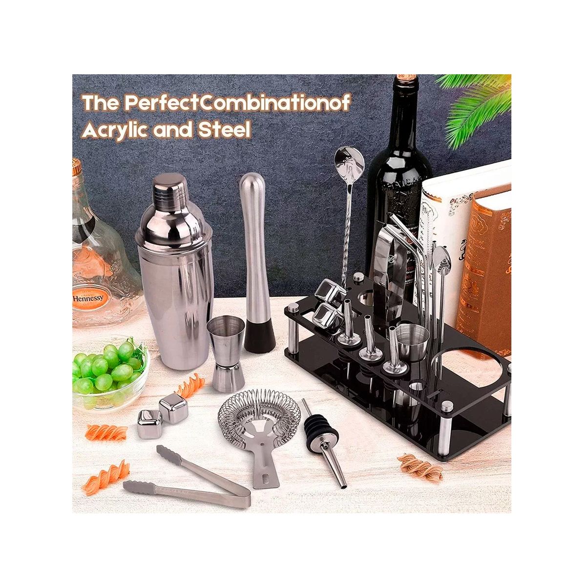 GENERICO - Juego De Cócteles Para Bar Pub 23 Piezas 750m con  Base