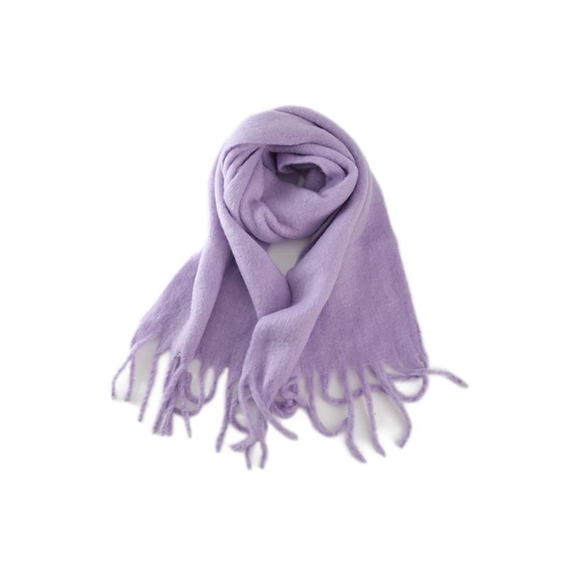 BONVERANO - Bufanda de manta para mujer Blanco.