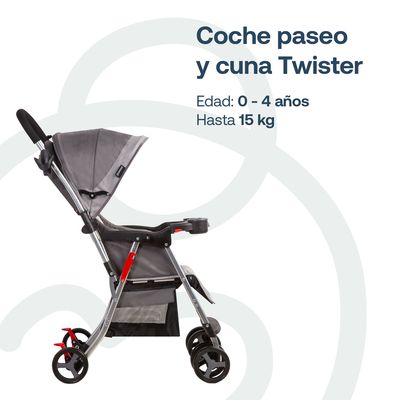 Imagen 2 del producto Coche Paseo y Cuna Twister SX Gris