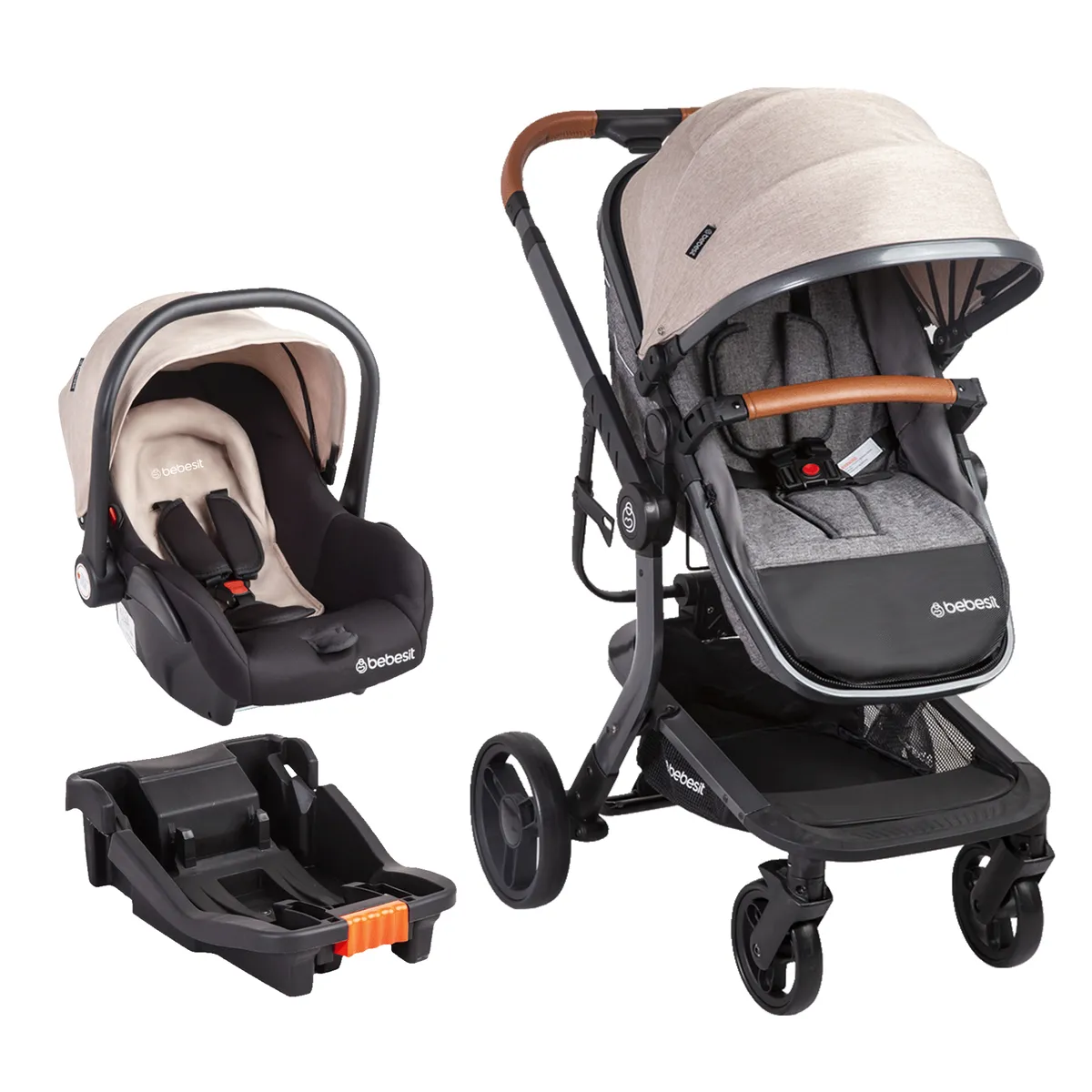 BEBESIT - Coche Travel System Taurus Beige Bebesit