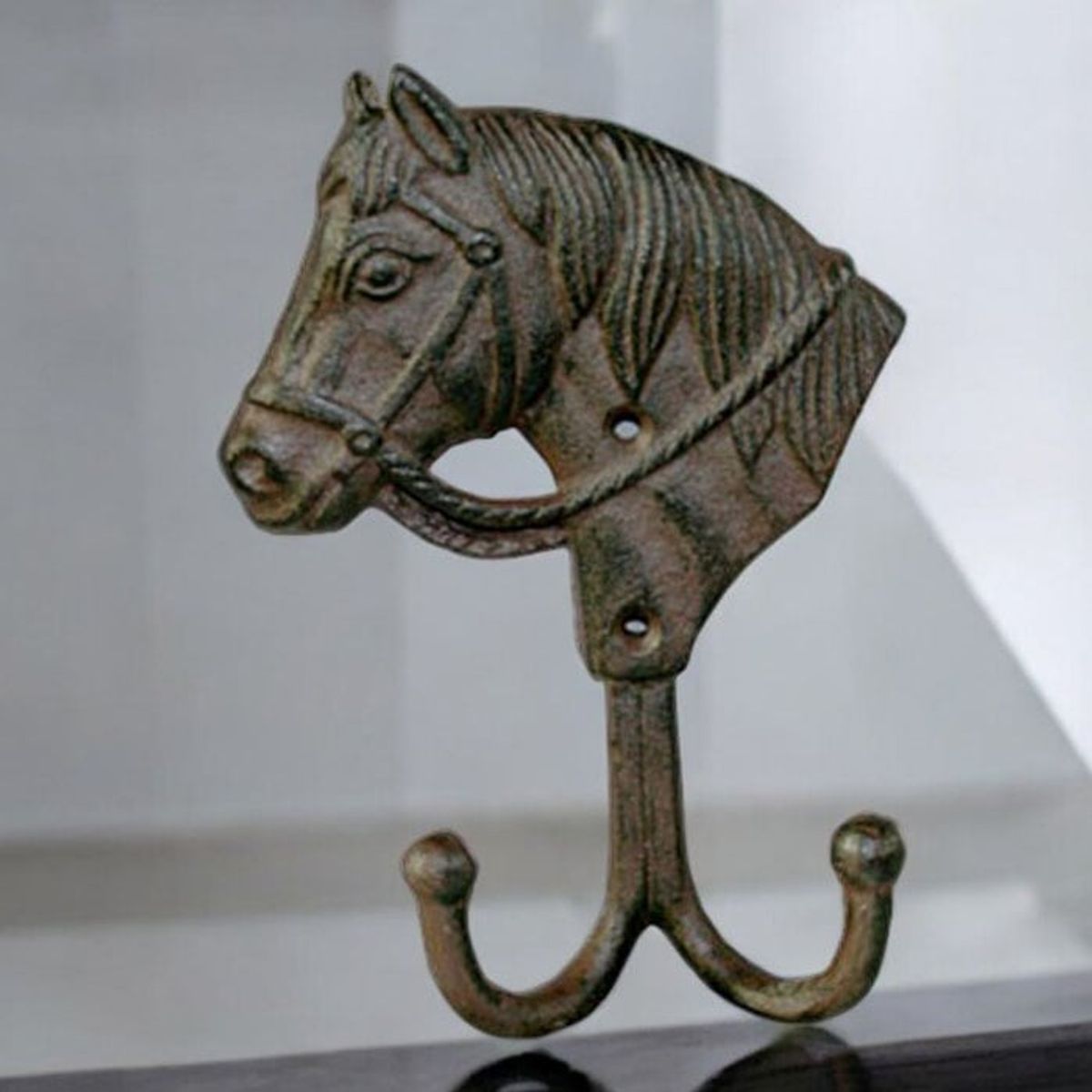 BRIC - Perchero de pared diseño caballos 2 ganchos