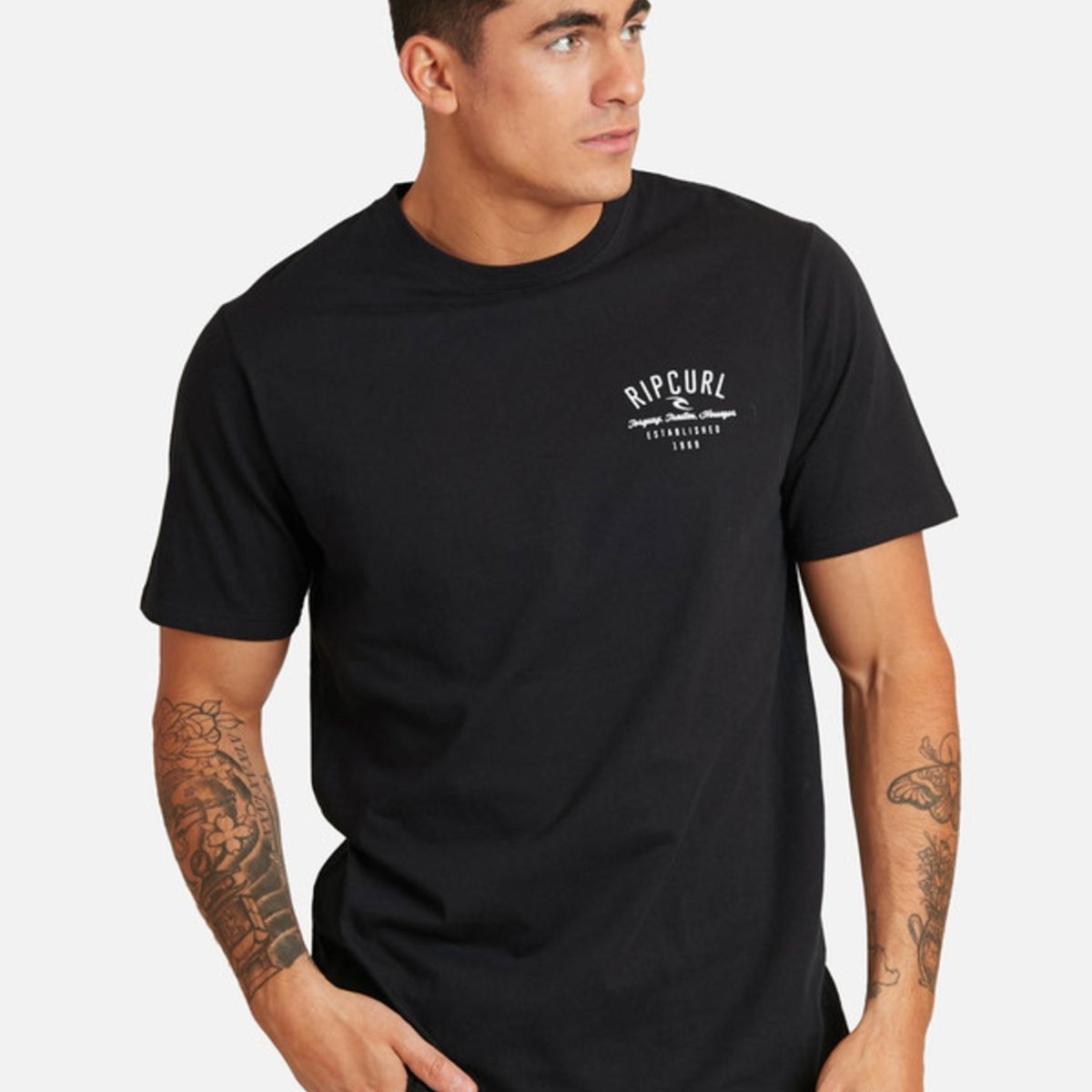 RIP CURL - Polera Psych Shred Negro Hombre Ripcurl