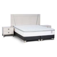 Set Respaldo Queen + Veladores Mont Blanc