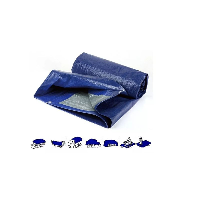 GENERICO - Lona Impermeable 3x4 Metros Carpa Multiusos Carga Con Ojal