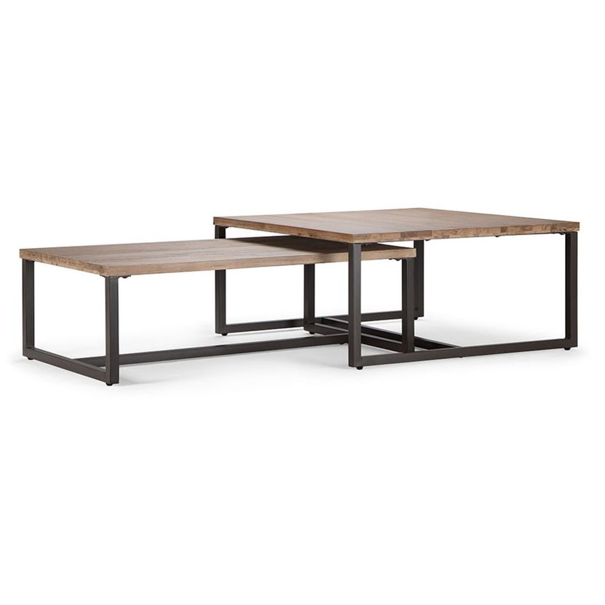 ROSEN - Set Mesas de Centro Rosen Clay Madera-Metal