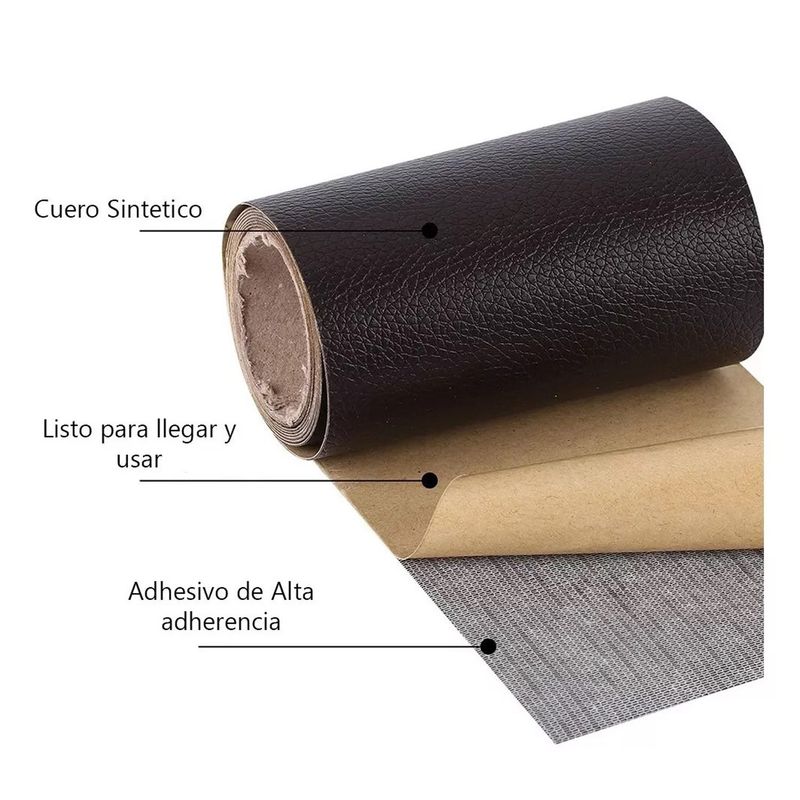 GENERICO - Parche Reparación Cuero Sintético Pu Autoadhesivo 50x137cm
