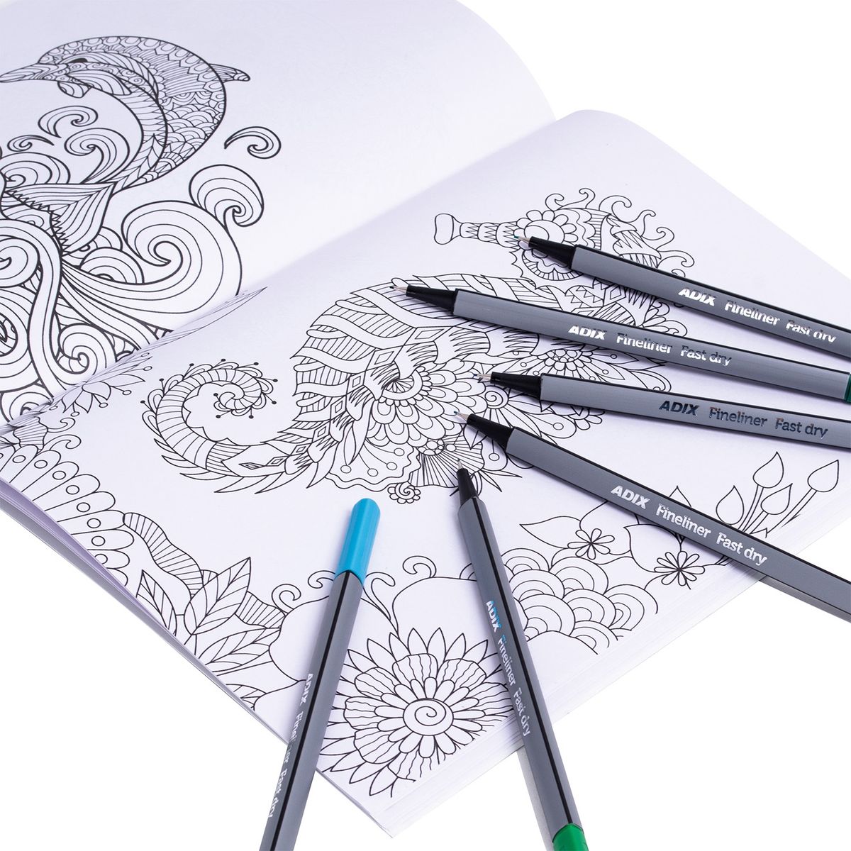 ADIX - SET LIBRO MANDALA + 20 MARCADORES FINELINER