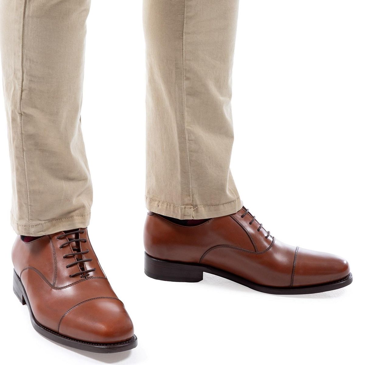 GUANTE - Zapato - Hombre - SuelaPunteado - Guante - Brandy