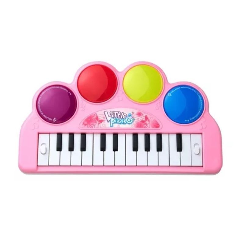 GENERICO - Piano Teclado Electrico Musical Luces Y Sonidos Niño Juguete Rosa