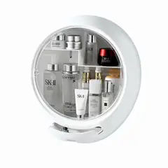 SANTU HOME & DECO - Organizador de Baño y Cosméticos de Pared Ovalado Blanco
