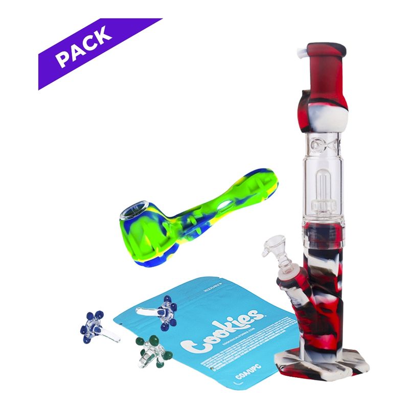GENERICO - Bong Silicona 33cm + Pipa Silicona + Accesorios De Regalo